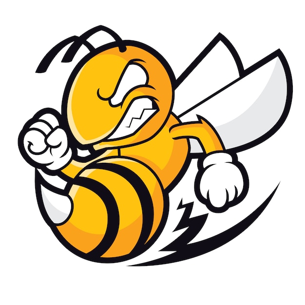 Vector bee sports logo