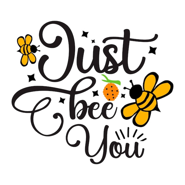 Vector bee svg design bee quotes design