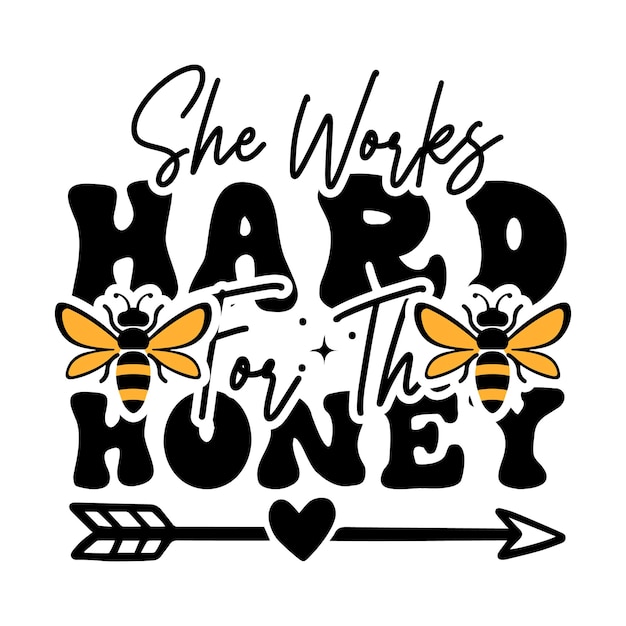 Vector bee svg design bee quotes design