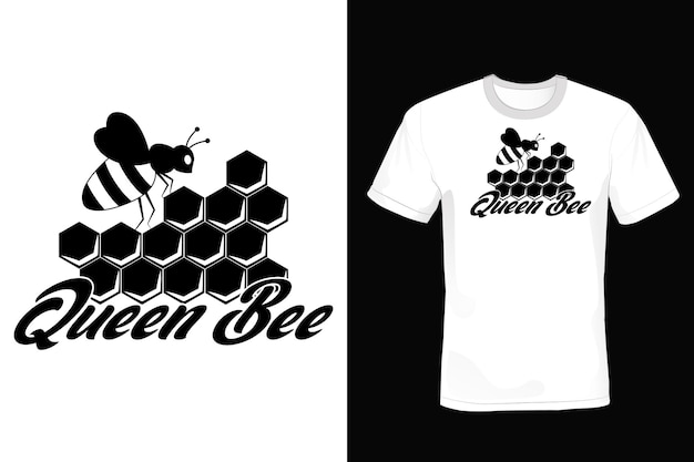 Bee T shirt design typography vintage