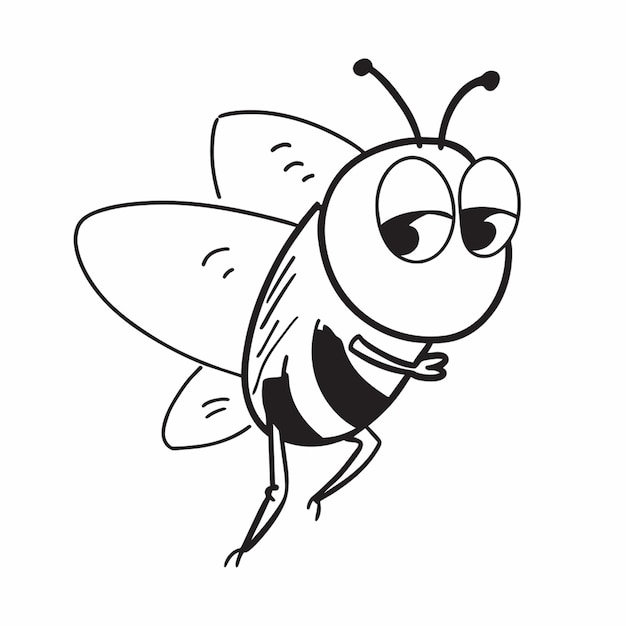 Vector a bee with a big nose and a big nose