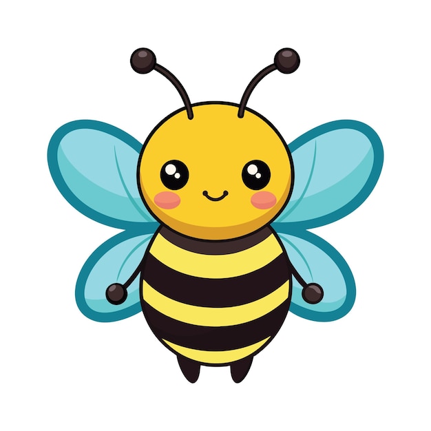 a bee with a blue wings and a yellow face