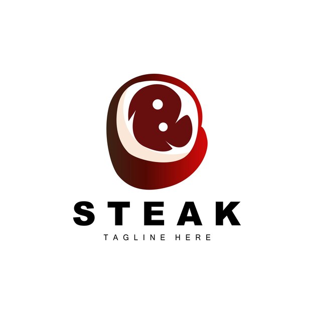 Beef Logo Meat Steak Vector Grill Cuisine Design Steak Restaurant Brand Template Icon