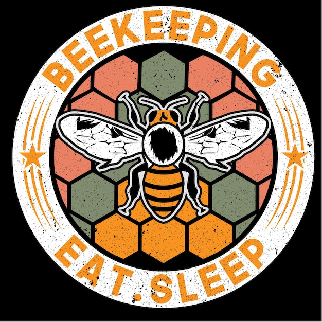 Vector beekeeping eat tshirt design