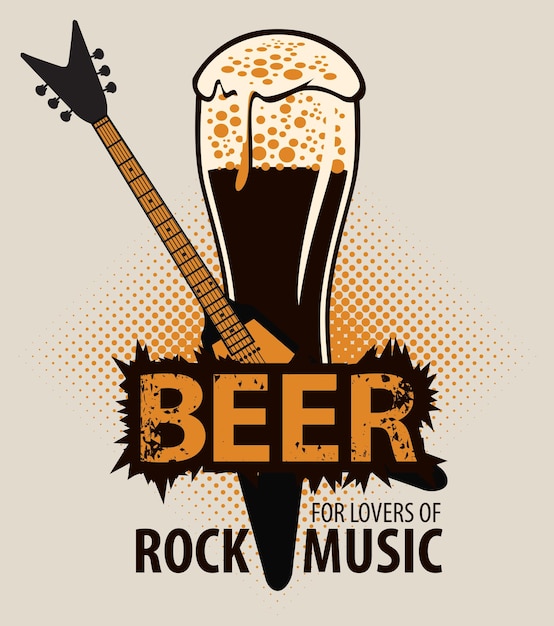 Beer banner for lovers of rock music