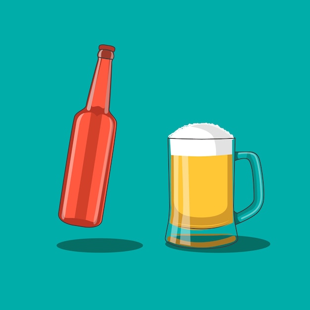 Beer Bottle And Mug