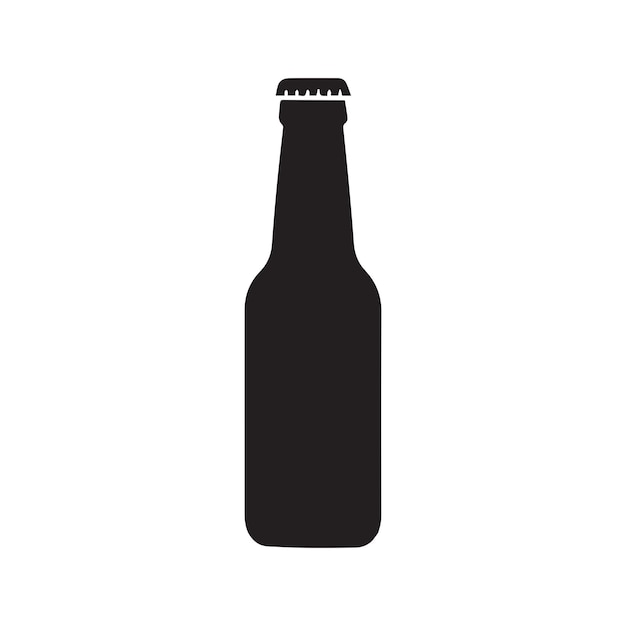 Vector beer bottle outline drinking beer clipart beer bottle silhouette illustration vector