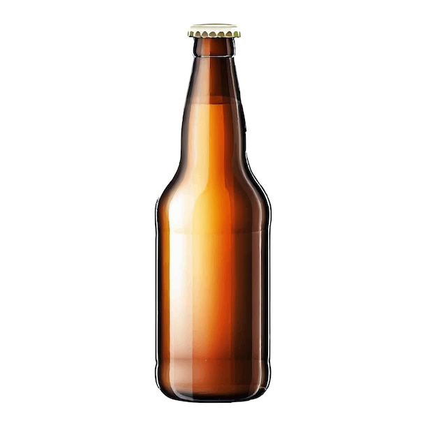 beer bottle vector illustration