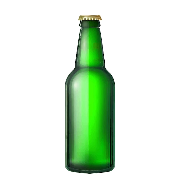 beer bottle vector illustration