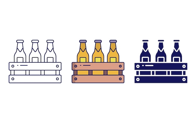 beer crate vector icon