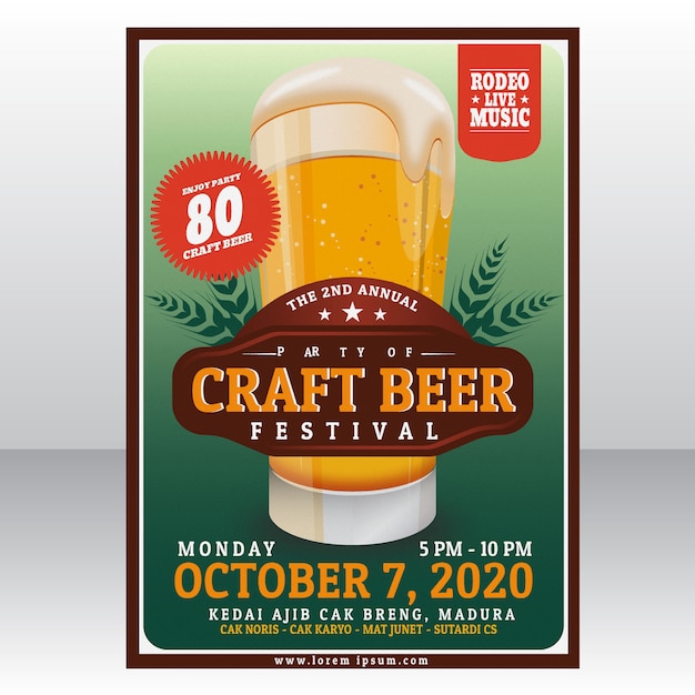 Beer fest poster template