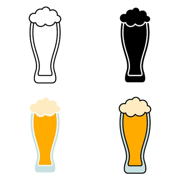 Beer in flat style isolated