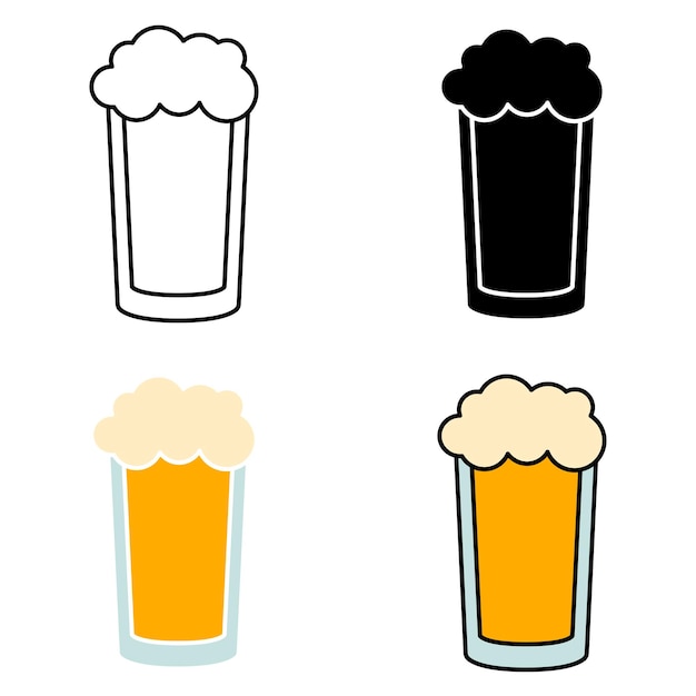 Beer in flat style isolated