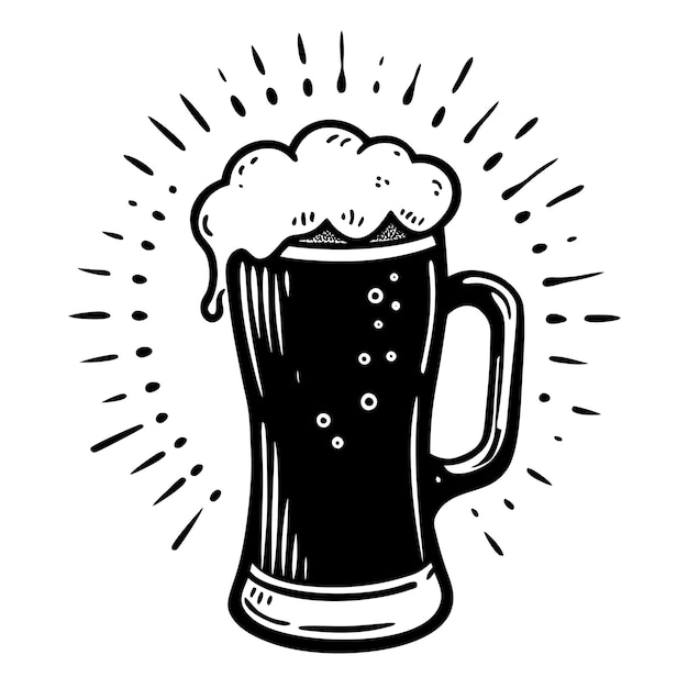 Vector beer glass clip art