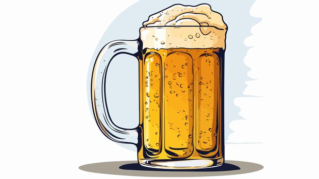 Vector beer glass drawing style isolated vector