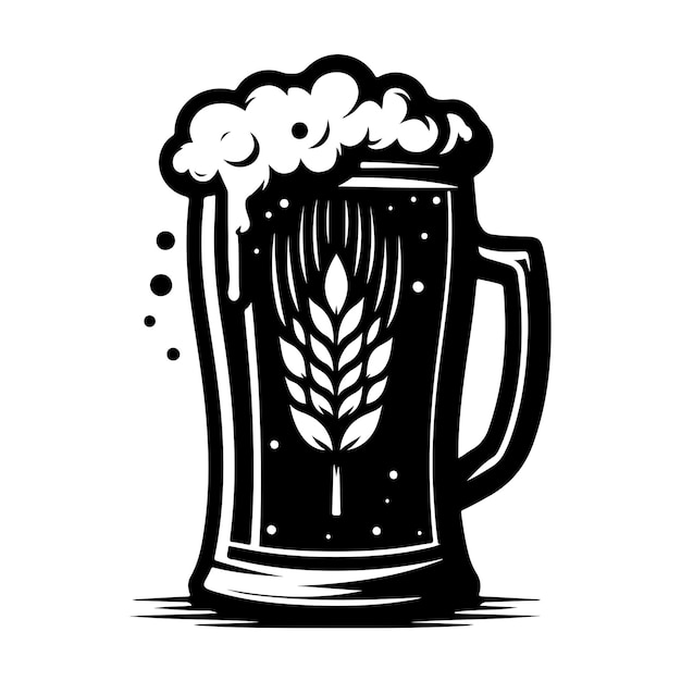 Beer Glass Vector Art Illustrations Silhouette For Oktoberfest