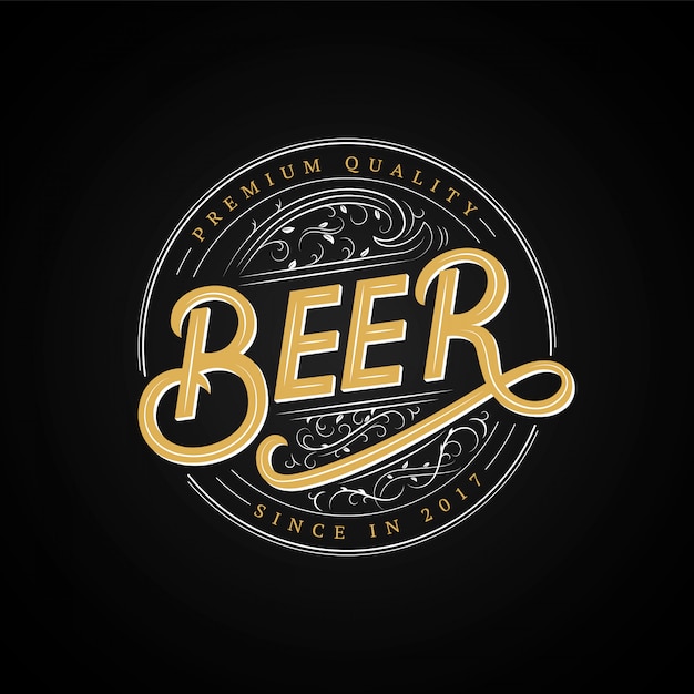 Beer hand written logo