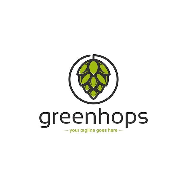 Beer Hops Logo Template