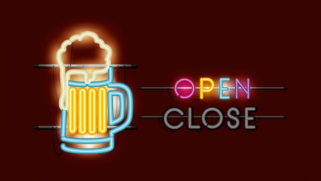 Beer jar neon light