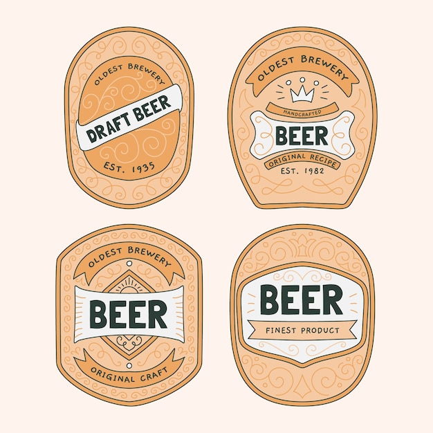 Beer label design collection