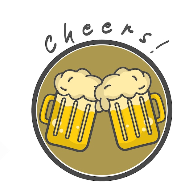 Beer logo icon vector template design illustration