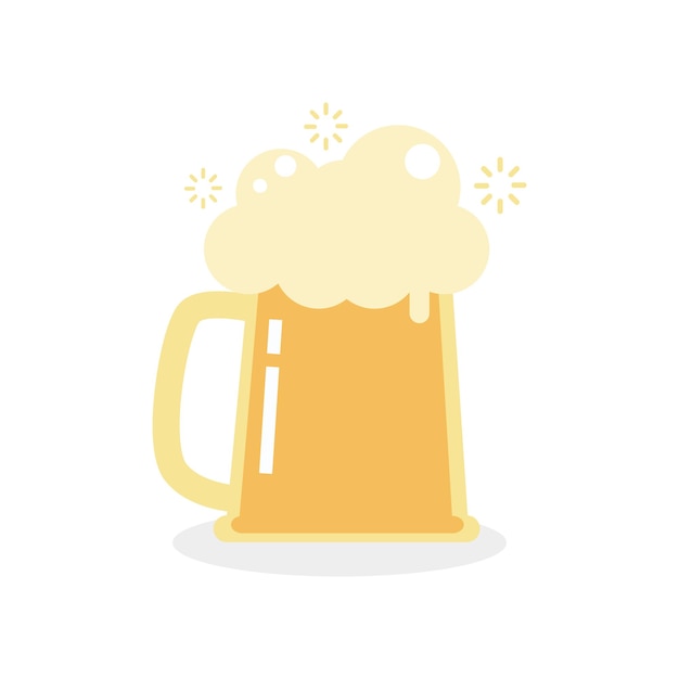 Beer mug Drinking Beer icon Flat isolated on white background vector illustration