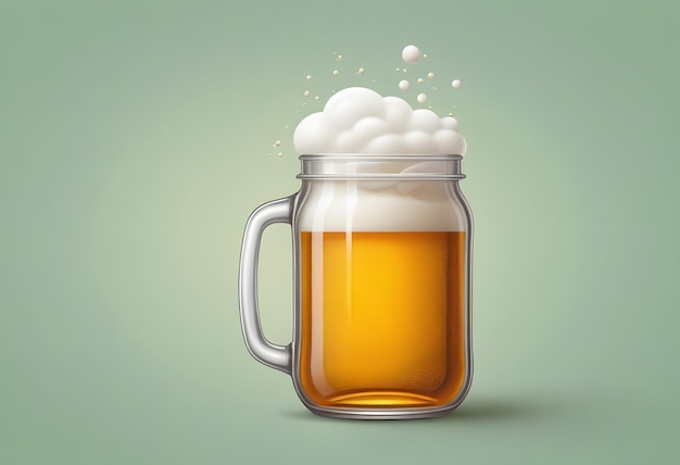 Vector beer mug isolated on a white background