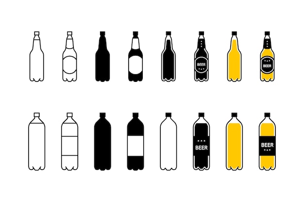 Beer plastic bottle set