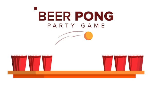 Vector beer pong game