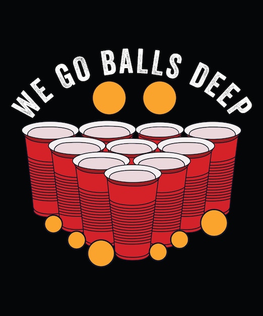 Vector beer pong vector tshirt design