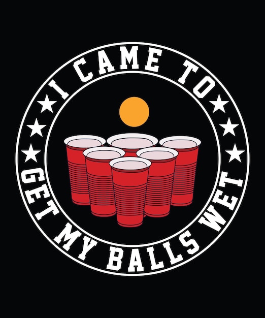 Vector beer pong vector tshirt design