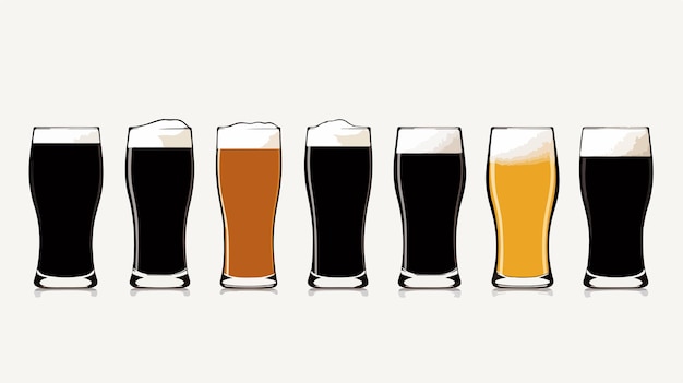 Vector beer silhouette over white background vector illustration