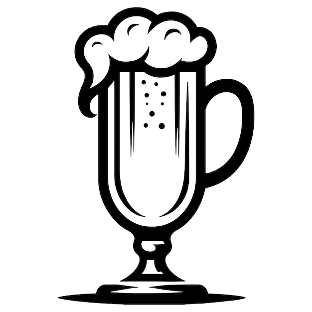 Beer Stange mug line art Vector on a white background