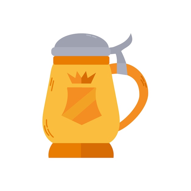 Vector beer stein icon clipart avatar isolated vector illustration