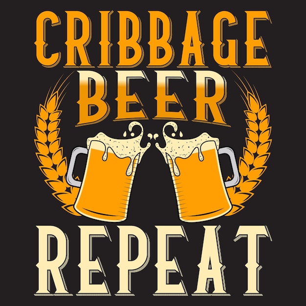 Beerrelated custom typography Tshirt design with unique vector