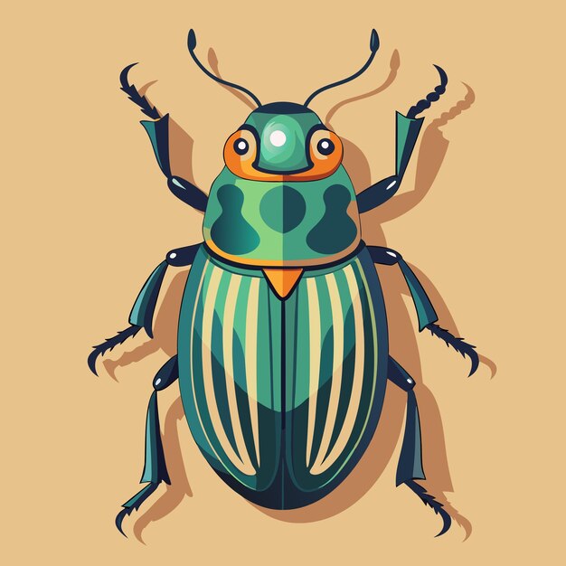 Vector beetle clip art vector illustration design