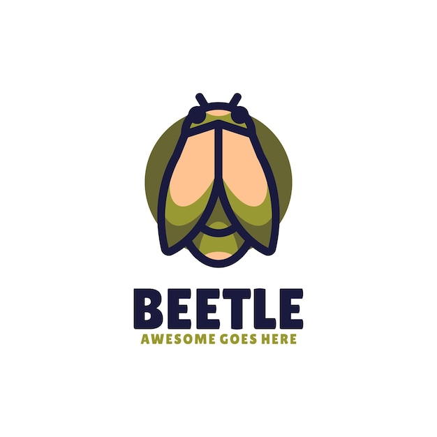 Beetle logo design mascot illustration