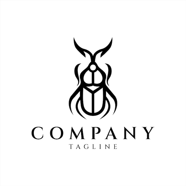 Beetle logo design vector illustration