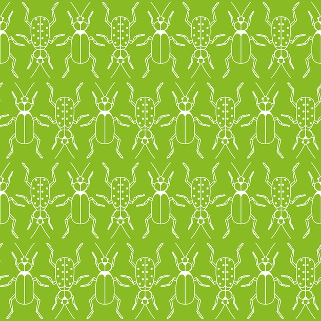 Beetle pattern seamless in simple style