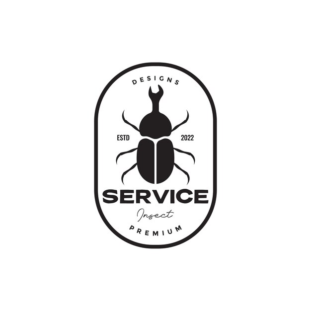 Beetle service badge logo design