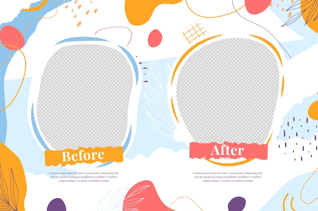 Before and after background template