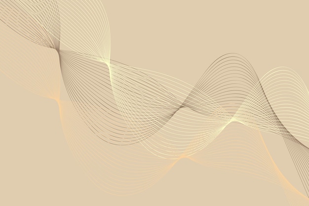 Beige Background With Wavy Lines