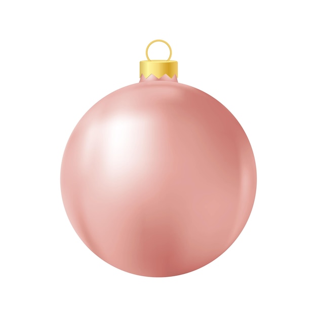 Beige Christmas tree toy Realistic color illustration