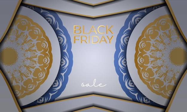 Beige greek pattern black friday sale poster