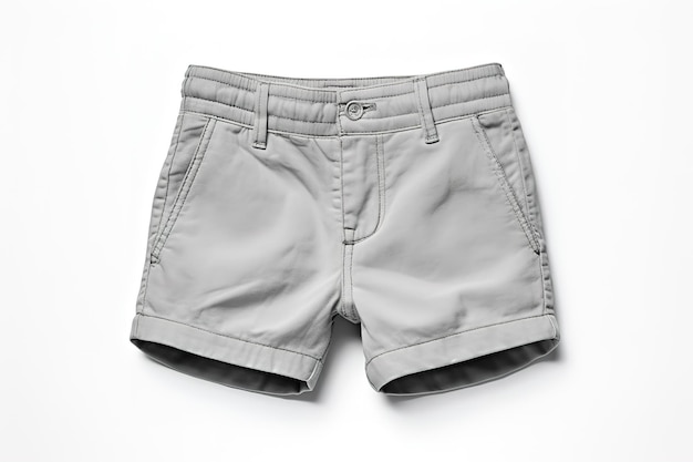 Beige mans fashion shorts on white background