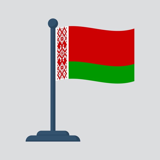 Vector belarus flag independence day  th july vector illustration flat design isolated on background