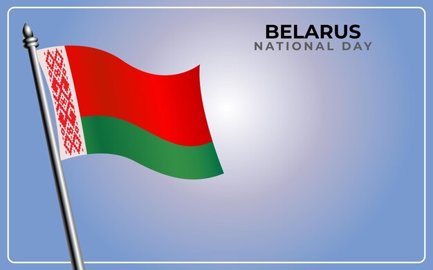 Vector belarus national flag isolated on gradient color background,