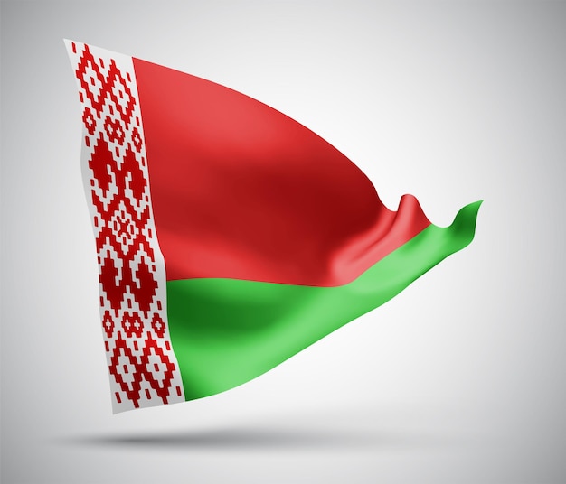 Vector belarus, vector 3d flag isolated on white background