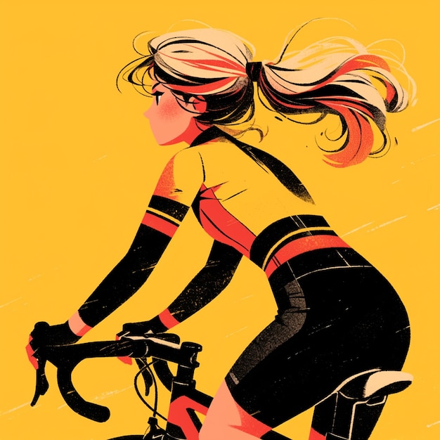 A Belgian woman is cycling