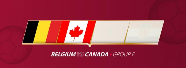 Belgium Canada football match illustration in group A